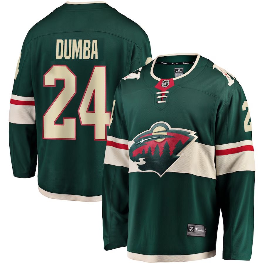 Men Minnesota Wild 24 Matt Dumba Fanatics Branded Green Breakaway NHL Jersey